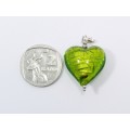 Original Murano Heart Pendant in Sterling Silver