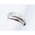 A Lovely Russian Wedding Band in Sterling Silver.