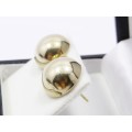 Lovely Pair of Classic 9CT Gold Domed Earrings