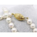 Stunning! High Quality Sea Cultured Pearl Necklace with 18K Clasp