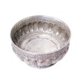 Stunning! Antique Large Indian Repousse Silver Bowl