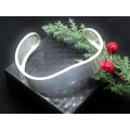 A Gorgeous Broad Mexican  Cuff Bangle in Sterling Silver.