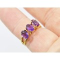 A Beautiful Vintage Design Amethyst Ring in 18ct Gold