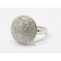 Stunning! 18CT W/Gold Domed Ring with 1.27ctw Diamonds