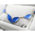 Vintage Scandinavian (David Andersen) Blue Enamel Necklace
