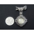 A Beautiful Converted Vintage Marcasite keepsake Brooch  in Sterling Silver