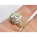 A Beautiful Micro Set  9ct Gold Ring With Diamonds