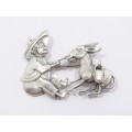 Vintage Candida Sterling Silver Mexican & Donkey Brooch