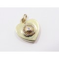 Stunning! Vintage 9CT Gold Heart Pendant/Charm with Diamonds