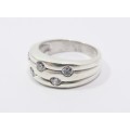 A Lovely Zirconia Band in Sterling Silver