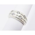 A Lovely Zirconia Band in Sterling Silver