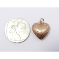 Lovely Rose Gold Textured Heart Pendant in 9ct Gold