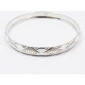 A Gorgeous Textured Bangle in Sterling Silver.