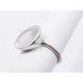 A Stunning Light Rose Quartz Ring in Sterling Silver.