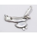 An Amazing Medium Size Eagle in Flight Brooch With Marcasite`s in Sterling Silver