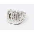 A Gorgeous Chunky Men`s Signet Ring in Sterling Silver.