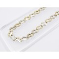 A Gorgeous Broad Fancy Link Two Tone Necklace in 9ct Gold