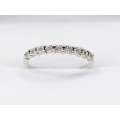 Lovely! 9CT White Gold Half Eternity Patterned Ring