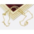 A Gorgeous Flat link Necklace in 9ct Gold