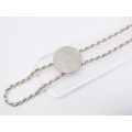 A Lovely Long Rope Design Necklace in Sterling Silver