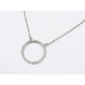 A Lovely Patterned Design Circle of Life Pendant On Chain in Sterling Silver
