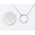 A Lovely Patterned Design Circle of Life Pendant On Chain in Sterling Silver