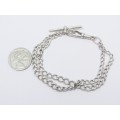 Antique Sterling Silver Fob Chain Bracelet