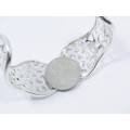 A Stunning Weighty Cuff Bangle in Sterling Silver.