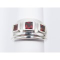 A Gorgeous Chunky Garnet ring in Sterling Silver