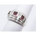 A Gorgeous Chunky Garnet ring in Sterling Silver