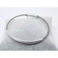 A Stunning Wire Design Bangle With a Magnetic Clasp in Sterling Silver