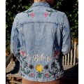 Embroidered denim jacket (size: 34)