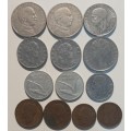 13x Italian coins 1923-1964