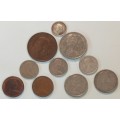 10x Australian coins 1943-1980
