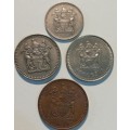13x Rhodesian coins 1964-1976