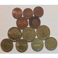 12x Euri Coins varios countries