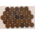 30x SA Half Pennies 1940-1958