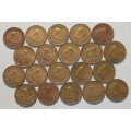 20x SA Half Cent 1961-1964 (5 for each year)