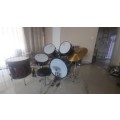 BK 5 Piece Drum set with Hardware and Cymbals