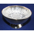 SILVER PLATED JAM DISH WITH GLASS LINER