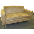 2 SEATER SOFA - BEIGE SUEDE LIKE FABRIC - 3 available