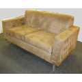 2 SEATER SOFA - BEIGE SUEDE LIKE FABRIC - 3 available