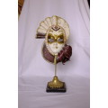 Gorgeous !!! Venetian mask on pedestal
