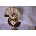 Gorgeous !!! Venetian mask on pedestal