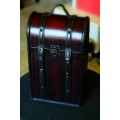 Faux leather double wine carier / leather look storage box