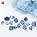 Vivid Blue Color 1CT Moissanite Stone Loose Gemstone Excellent Round Cut