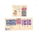 4 X SA UNION FIRST DAY COVERS 1947 SEE PICS!!!