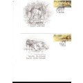 2 X RSA FDC`S TOURISM NORTH WEST AND EASTERN TRANSVAAL 1995 PLUS 2 X CB OF 4 MINT STAMPS EACH