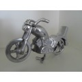 HARLEY DAVIDSON PEWTER MOTOR CYCLE 29 X 17 X 9 CM COLLECTORS ITEM SEE PICS