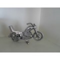 HARLEY DAVIDSON PEWTER MOTOR CYCLE 29 X 17 X 9 CM COLLECTORS ITEM SEE PICS